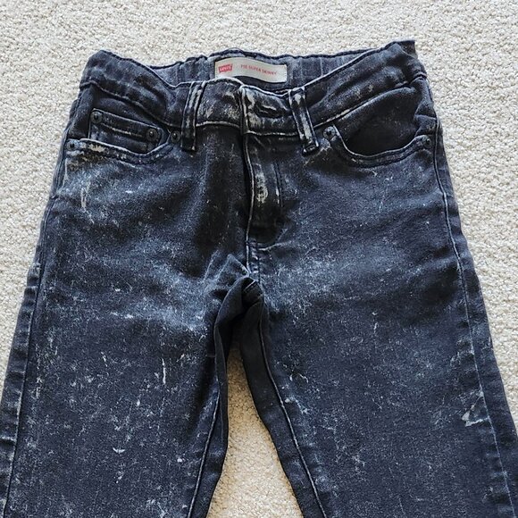 👖 Levi’s Girls 710 Super Skinny Jeans – Black Acid Wash - Picture 1 of 7